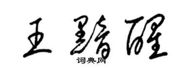 梁锦英王黯醒草书个性签名怎么写