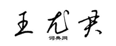 梁锦英王尤君草书个性签名怎么写