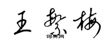 梁锦英王繁梅草书个性签名怎么写