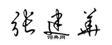 梁锦英张建华草书个性签名怎么写