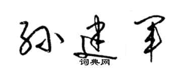 梁锦英孙建军草书个性签名怎么写