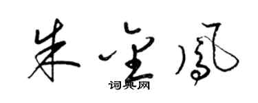 梁锦英朱金凤草书个性签名怎么写