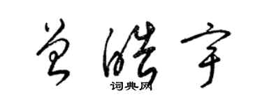 梁锦英曾皓宇草书个性签名怎么写
