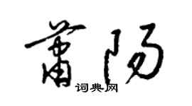梁锦英萧阳草书个性签名怎么写