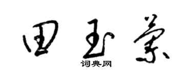 梁锦英田玉兰草书个性签名怎么写