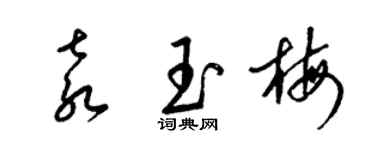 梁锦英袁玉梅草书个性签名怎么写