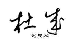 梁锦英杜成草书个性签名怎么写