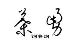 梁锦英叶勇草书个性签名怎么写