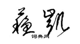 梁锦英苏凯草书个性签名怎么写