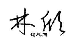 梁锦英林欣草书个性签名怎么写