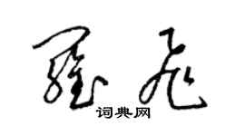 梁锦英罗飞草书个性签名怎么写