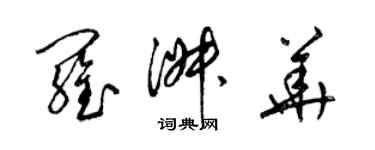 梁锦英罗淑华草书个性签名怎么写