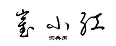 梁锦英崔小红草书个性签名怎么写