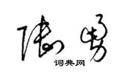 梁锦英陆勇草书个性签名怎么写