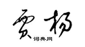 梁锦英贾杨草书个性签名怎么写