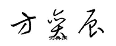 梁锦英方奕辰草书个性签名怎么写
