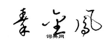 梁锦英秦金凤草书个性签名怎么写