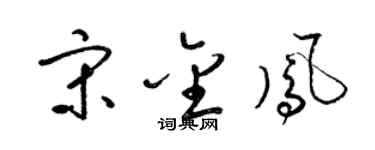 梁锦英宋金凤草书个性签名怎么写