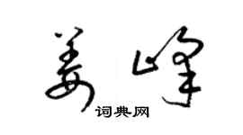 梁锦英姜峰草书个性签名怎么写