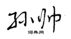 曾庆福孙帅行书个性签名怎么写