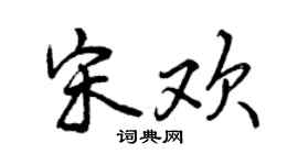 曾庆福宋欢行书个性签名怎么写