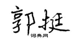 曾庆福郭挺行书个性签名怎么写