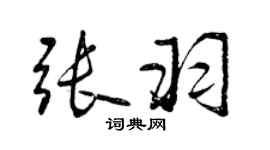 曾庆福张羽行书个性签名怎么写