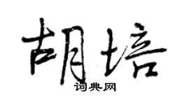 曾庆福胡培行书个性签名怎么写