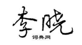 曾庆福李晓行书个性签名怎么写