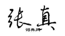 曾庆福张真行书个性签名怎么写