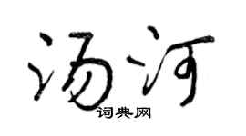曾庆福汤河行书个性签名怎么写