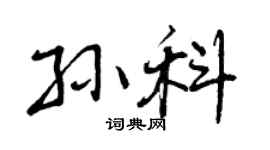 曾庆福孙科行书个性签名怎么写