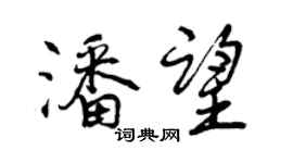 曾庆福潘望行书个性签名怎么写