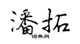 曾庆福潘拓行书个性签名怎么写