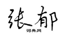 曾庆福张郁行书个性签名怎么写