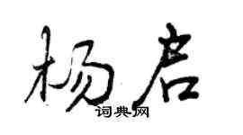 曾庆福杨启行书个性签名怎么写
