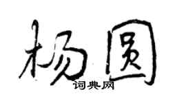 曾庆福杨圆行书个性签名怎么写