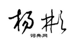 梁锦英杨彬草书个性签名怎么写