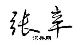 曾庆福张辛行书个性签名怎么写