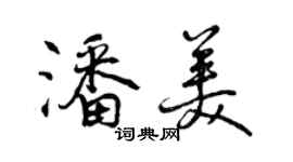 曾庆福潘美行书个性签名怎么写