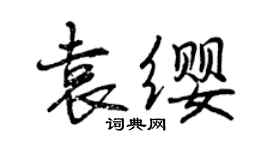 曾庆福袁缨行书个性签名怎么写