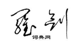 梁锦英罗剑草书个性签名怎么写