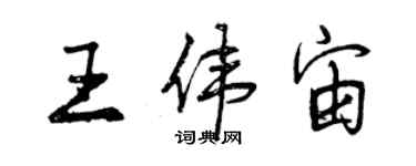 曾庆福王伟宙行书个性签名怎么写