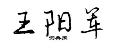 曾庆福王阳军行书个性签名怎么写