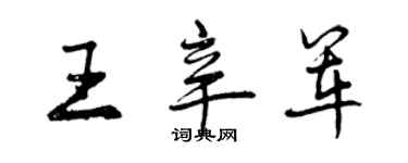 曾庆福王辛军行书个性签名怎么写