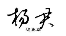 梁锦英杨君草书个性签名怎么写