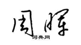 梁锦英周晖草书个性签名怎么写
