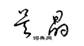 梁锦英吴晶草书个性签名怎么写