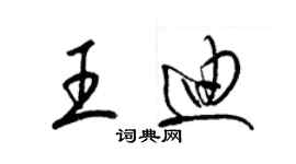 梁锦英王迪草书个性签名怎么写