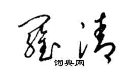 梁锦英罗清草书个性签名怎么写